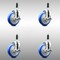 Service Caster 5 Inch 316SS Blue Poly Swivel 3/4 Inch Expanding Stem Caster Set Brake SCC SCC-SS316EX20S514-PPUB-BLUE-TLB-34-4 - alternate 1